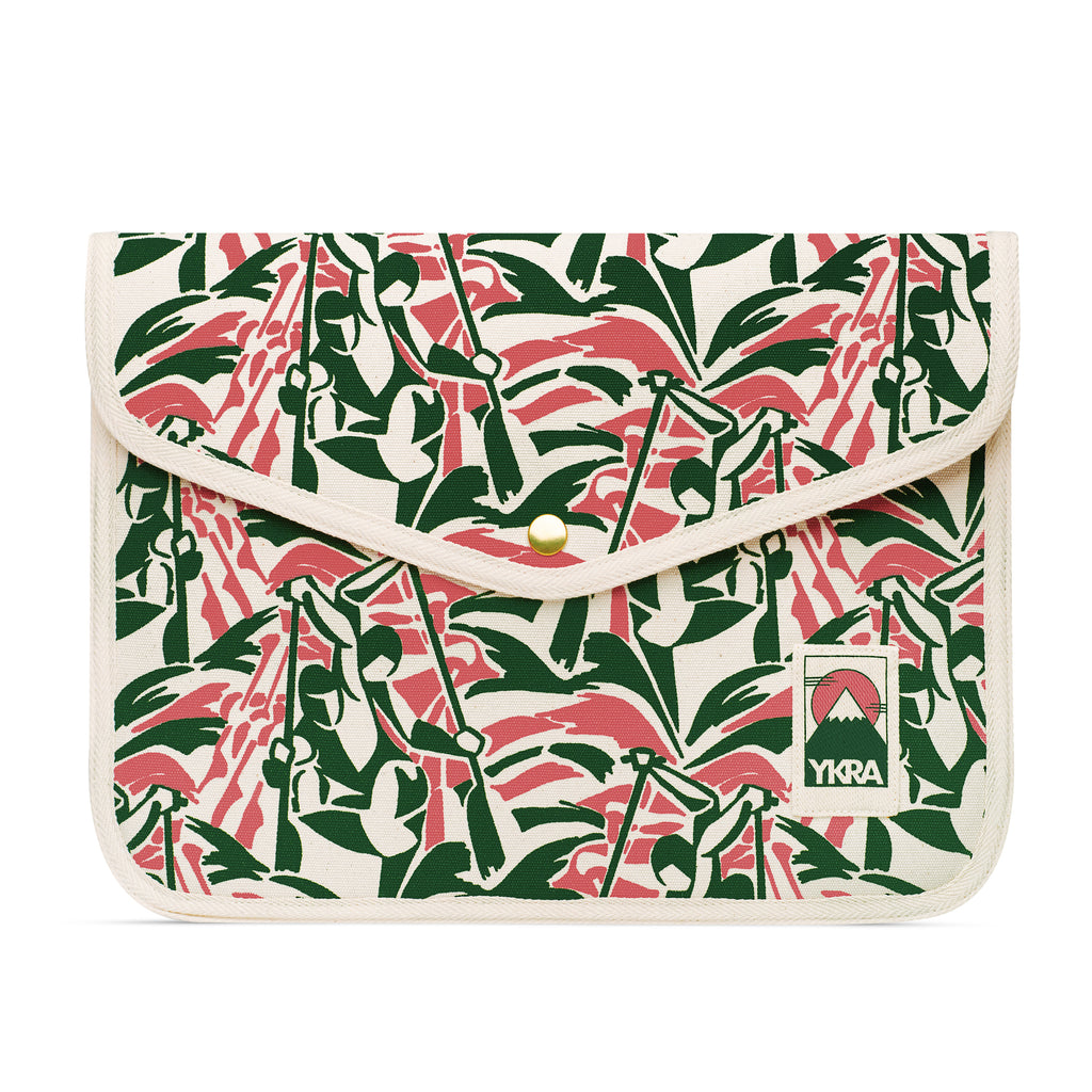 LAPTOP CASE - KENU GREEN & ROSE - YKRA