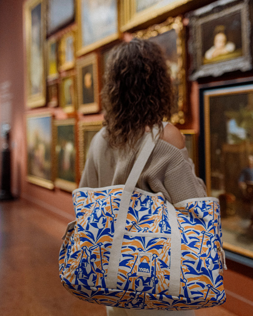 BEACH BAG - KENU BLUE & ORANGE - YKRA