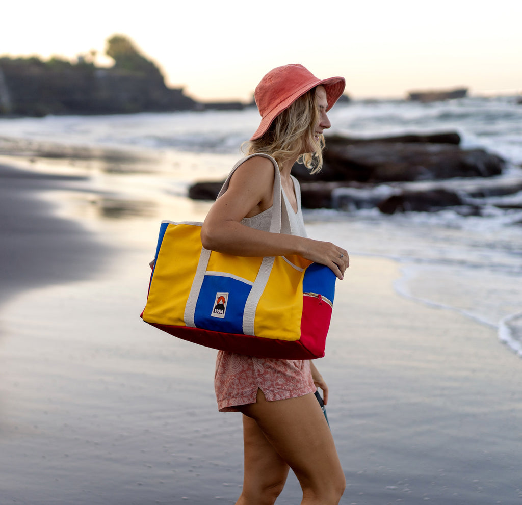 BEACH BAG - BLUE RED YELLOW - YKRA