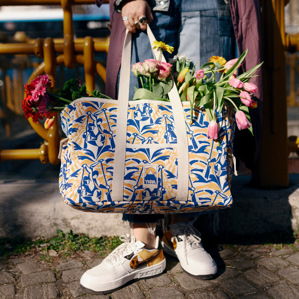 BEACH BAG - KENU BLUE & ORANGE - YKRA