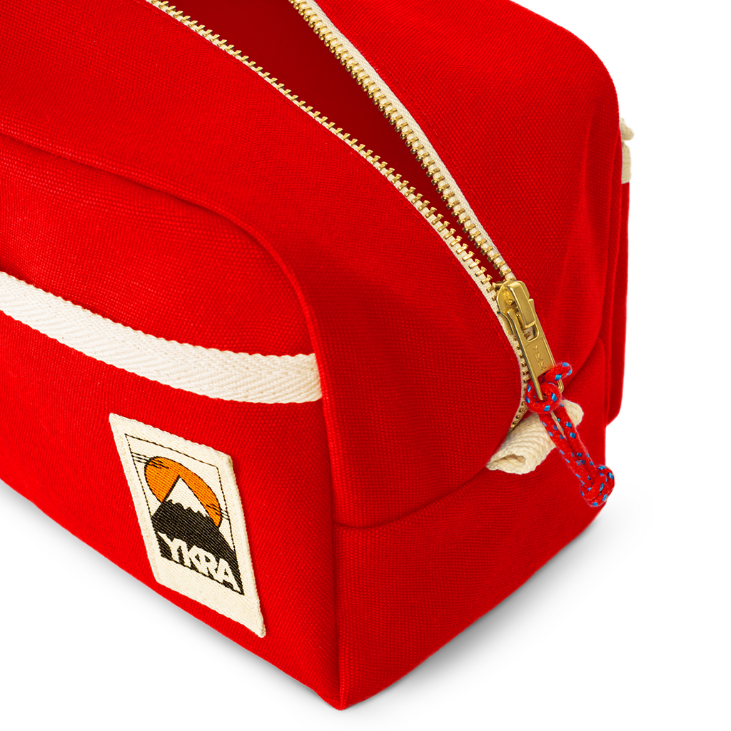 YKRA DOPP PACK - RED Canvas Toiletry Bag - YKRA