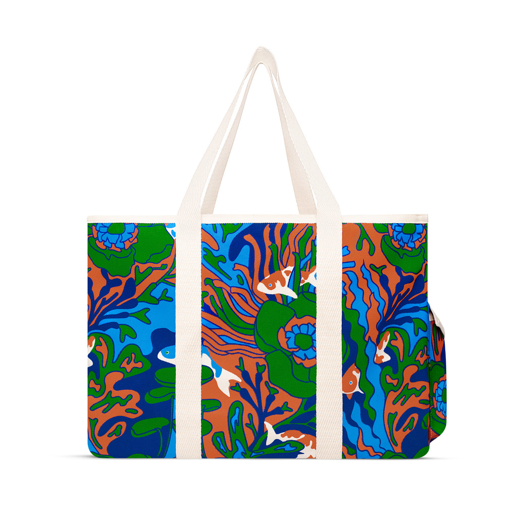 BEACH BAG - TRIPPY FISH BLUE - YKRA