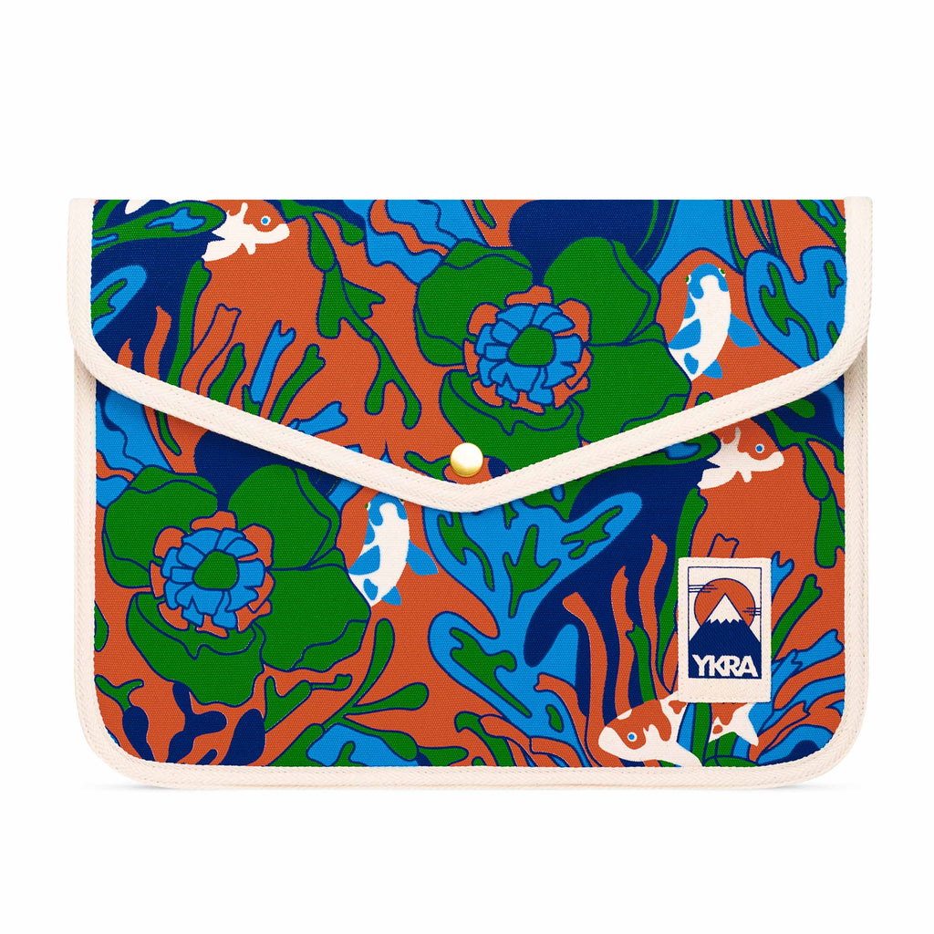 LAPTOP CASE - TRIPPY FISH BLUE - YKRA